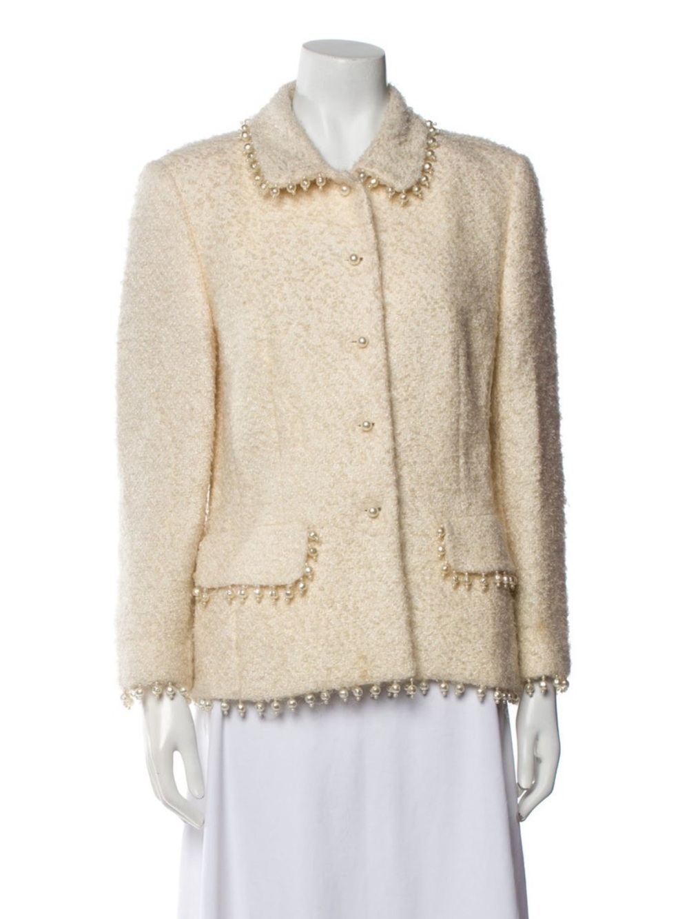 Vintage ESCADA tweed jacket with pearl detailing